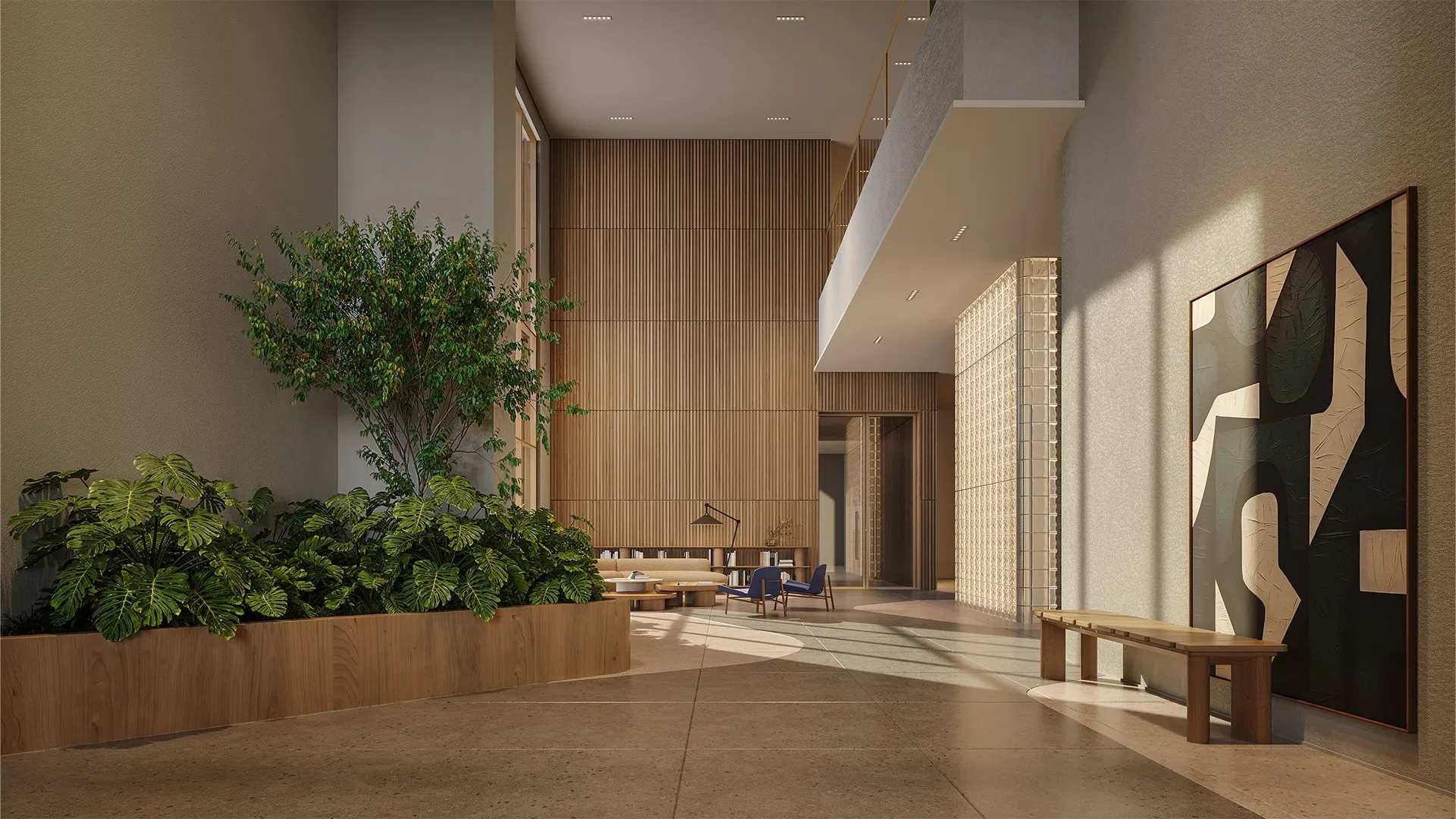 Alameda Mará - Lobby átrio no térreo - Moema, São Paulo - Póvoa Boutique Imobiliária