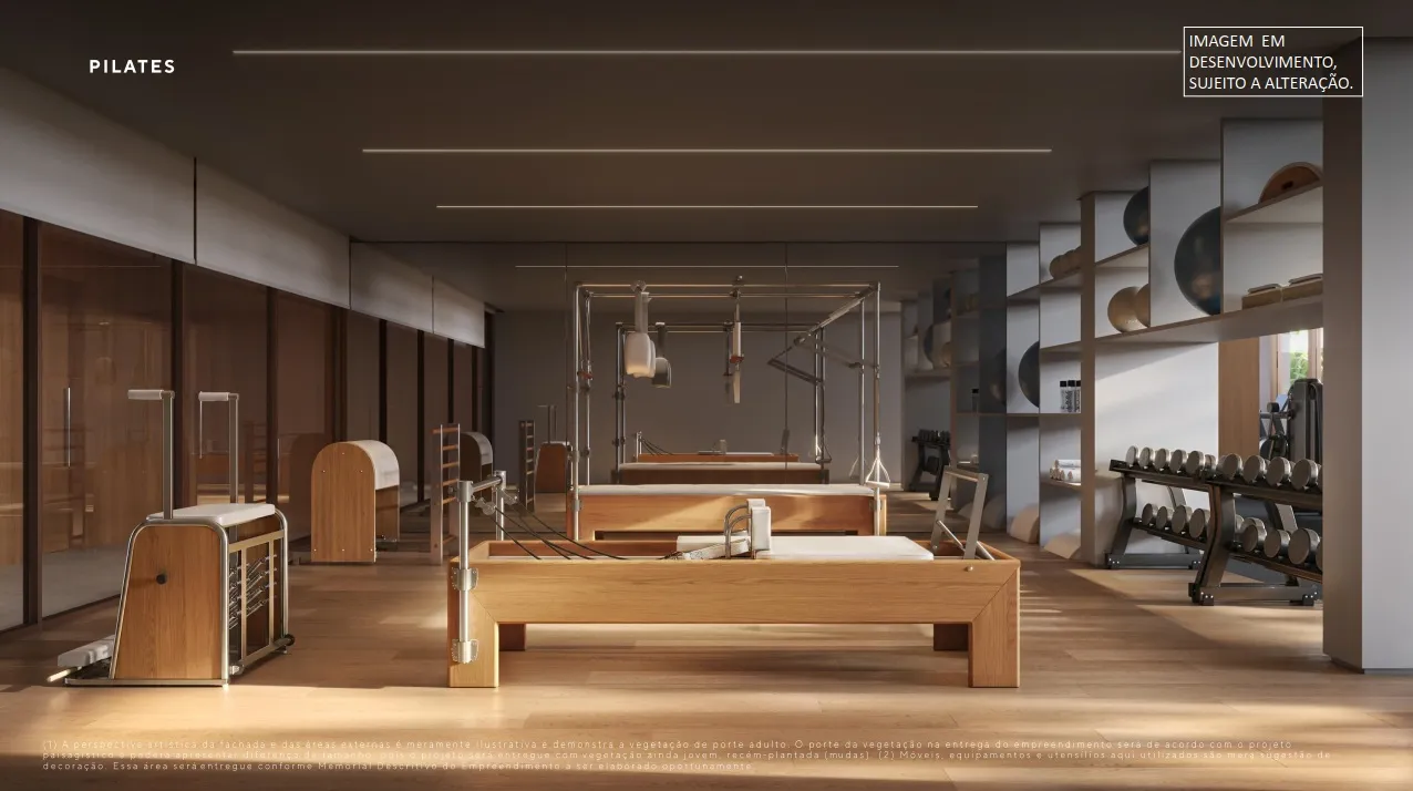 Renato 410 — sala de pilates com máquinas dedicadas no programa de bem-estar
