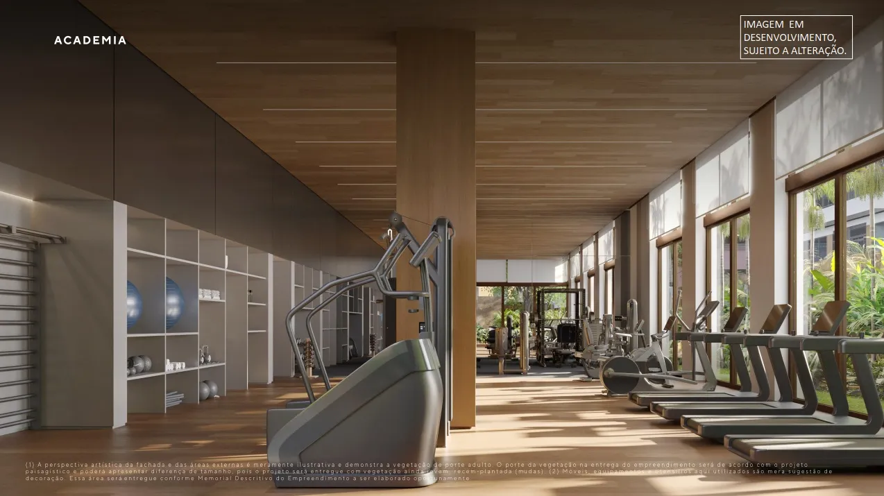 Renato 410 — academia (fitness) com equipamentos completos e vista para o lazer
