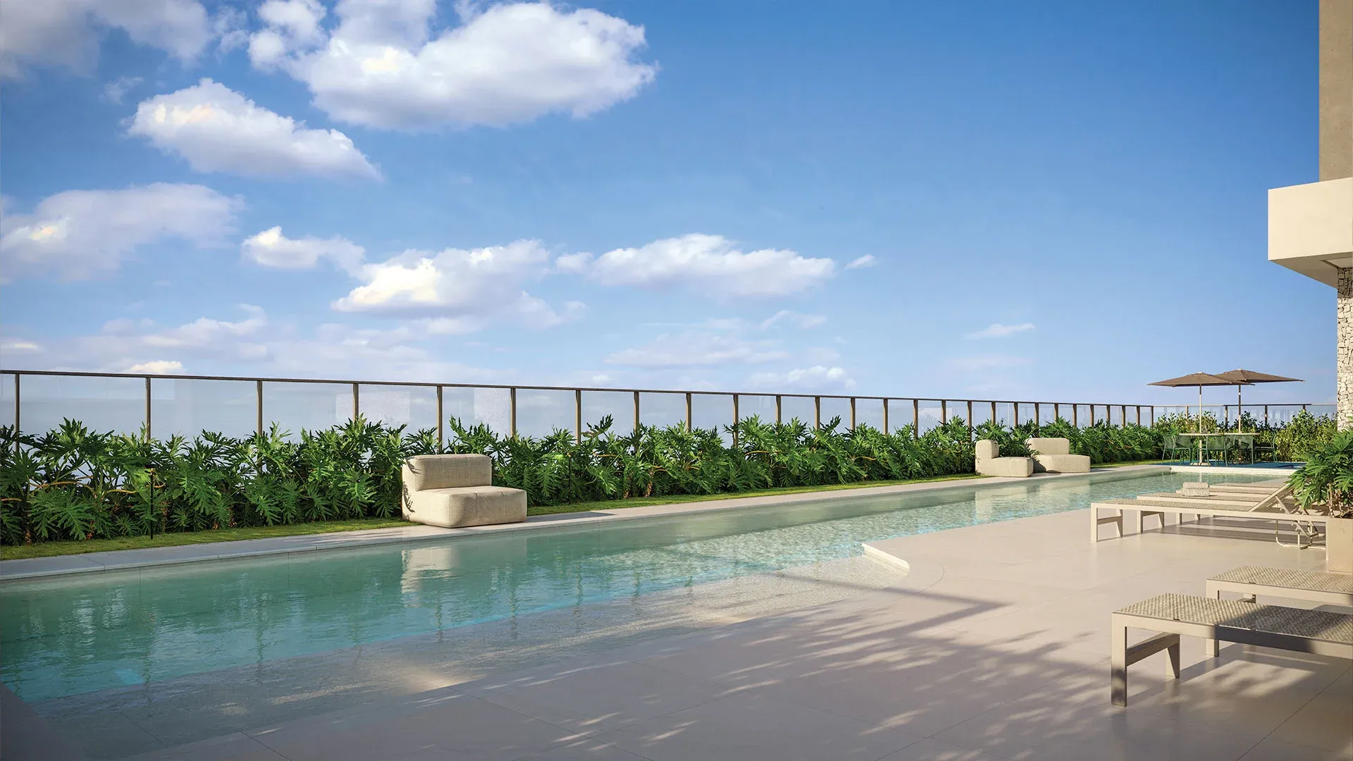 Alameda Mará - Piscina panorâmica com raia de 25 m no rooftop Residence - Moema, São Paulo - Póvoa Boutique Imobiliária