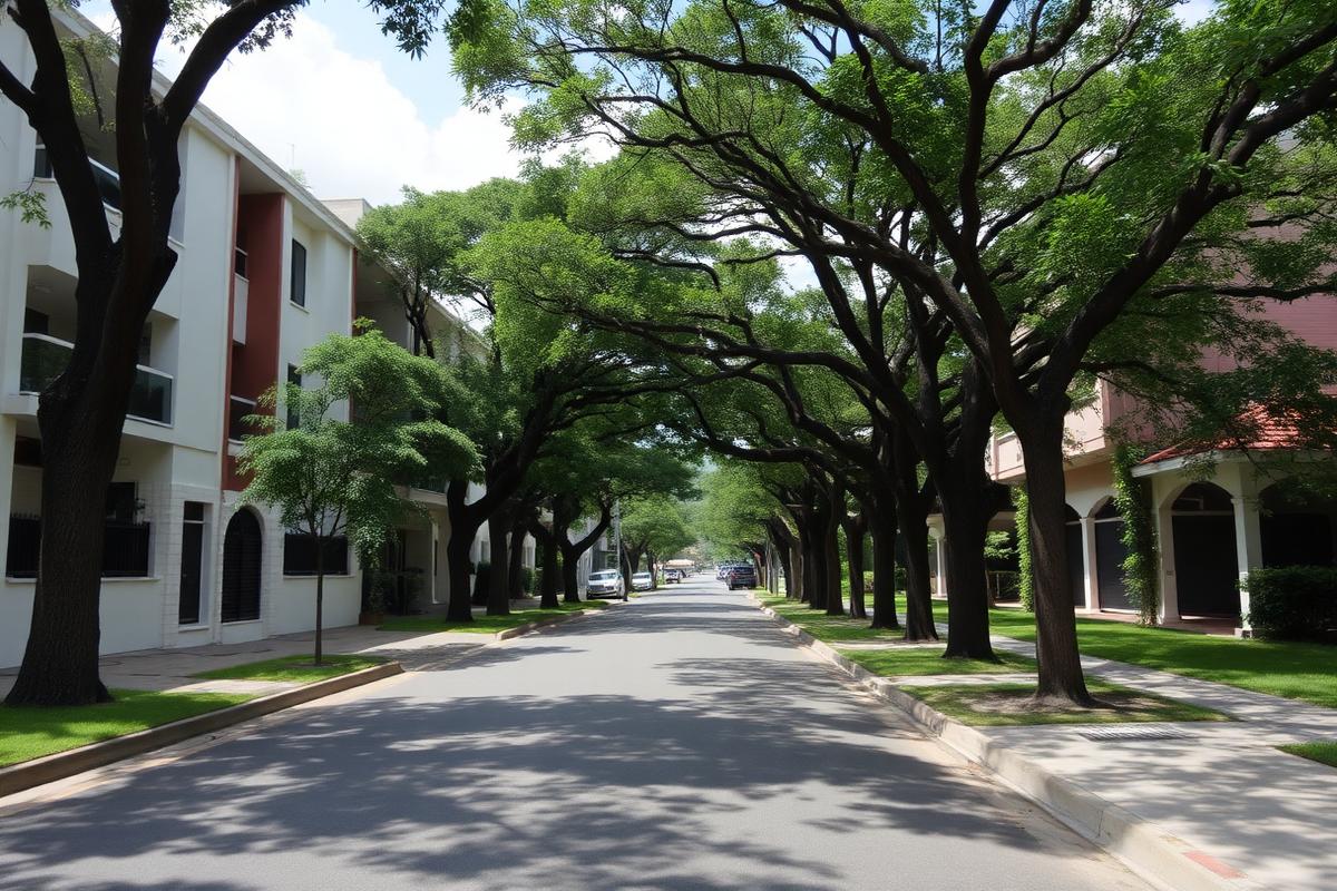 Rua residencial arborizada no Brooklin, São Paulo, região da Rua Kansas, 666 — Kansas Brooklin Gamaro