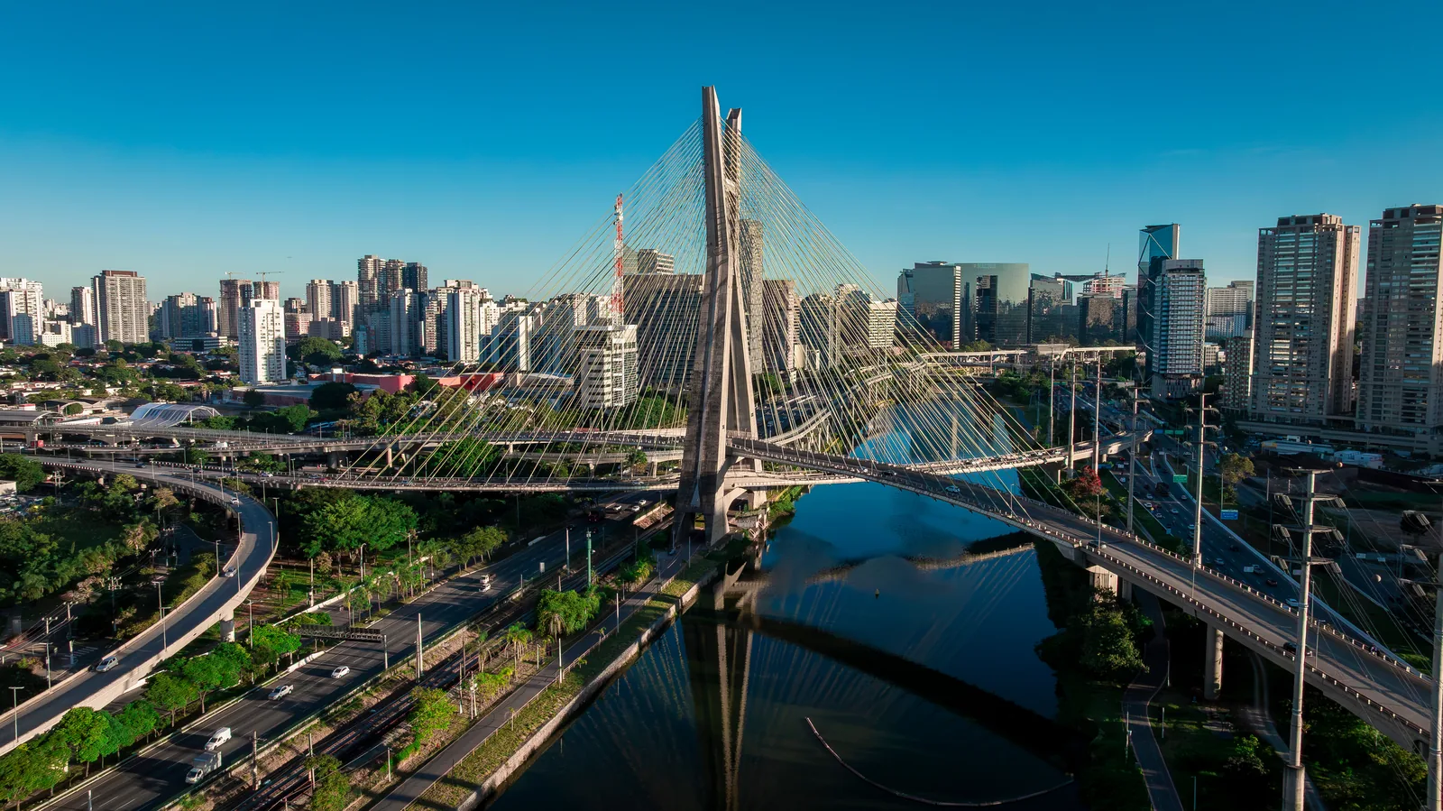 Octavio Frias de Oliveira Bridge over the Pinheiros River — São Paulo, Brazil
