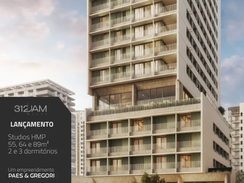 Fachada do 312 Jam Moema em Moema, São Paulo — Paes & Gregori SP