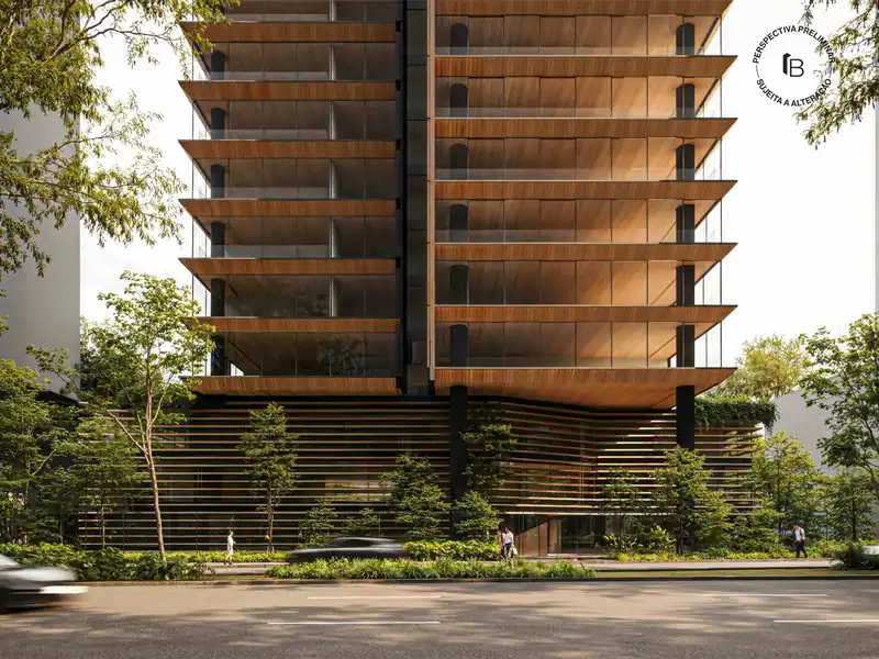 Fachada do Arbórea Ibirapuera em Moema, São Paulo — Benx - Bueno Netto